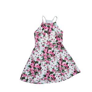 Floral Halter Sleeveless Fit & Flare Dress By Grateful Hearts XL